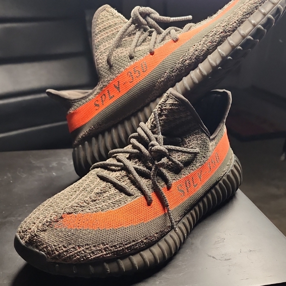 Yeezy Boost Men's Sneakers - Orange, Green, Brown